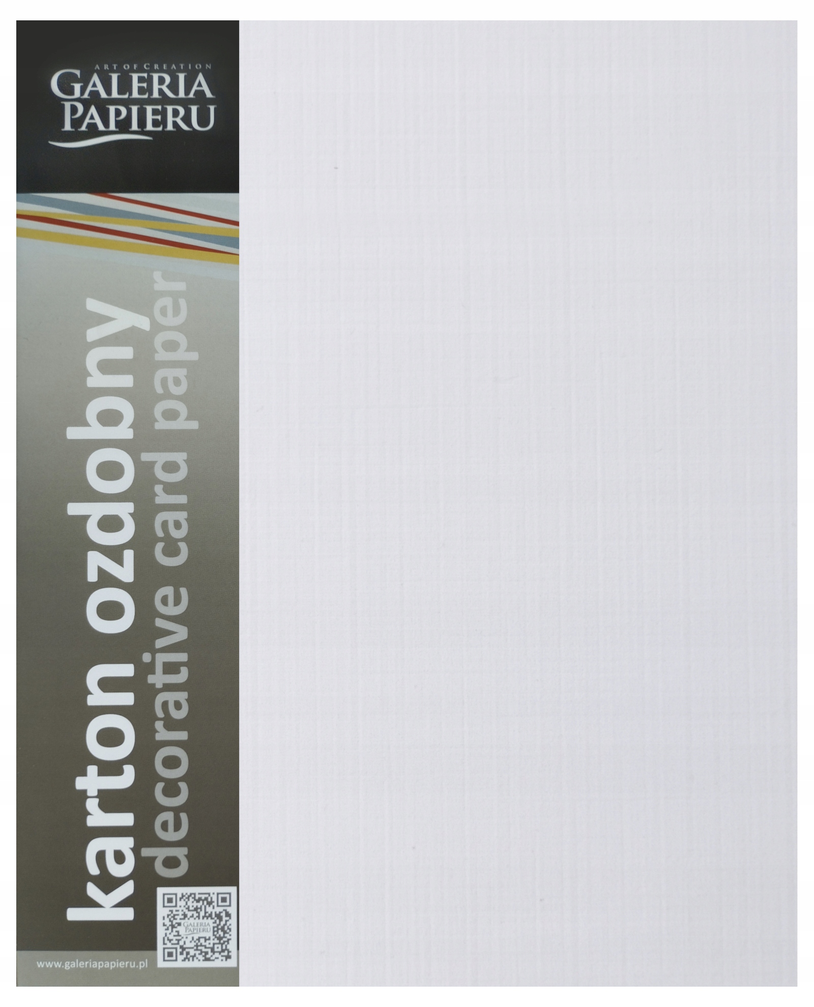 

Kartony ozdobne Płótno białe (20 ark)