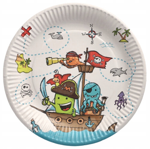 

Talerz papierowy Piraci 23cm okrągły 10szt