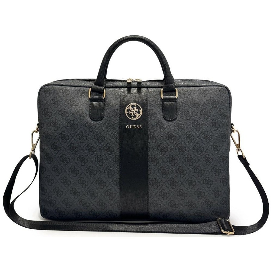 Taška Guess 4G Round 4G & Classic Logos Stripe 16“ černá