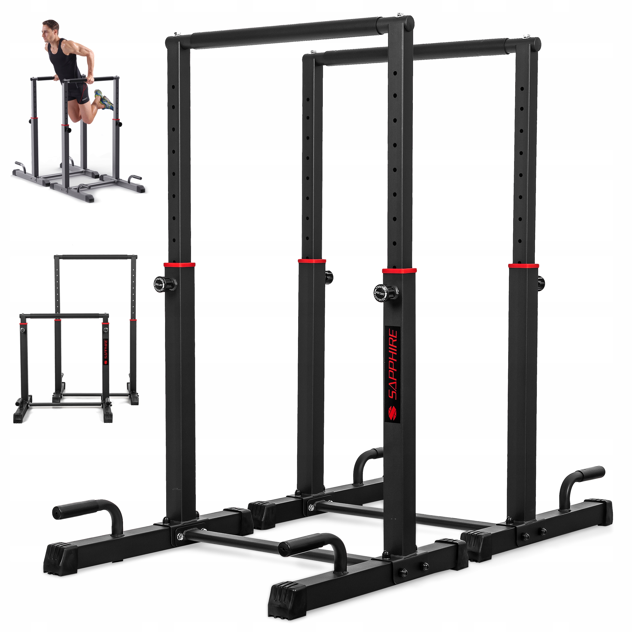 Poręcze stacjonarne uchwyty Do Pompek dipów Podpórki do ćwiczeń Regulowane