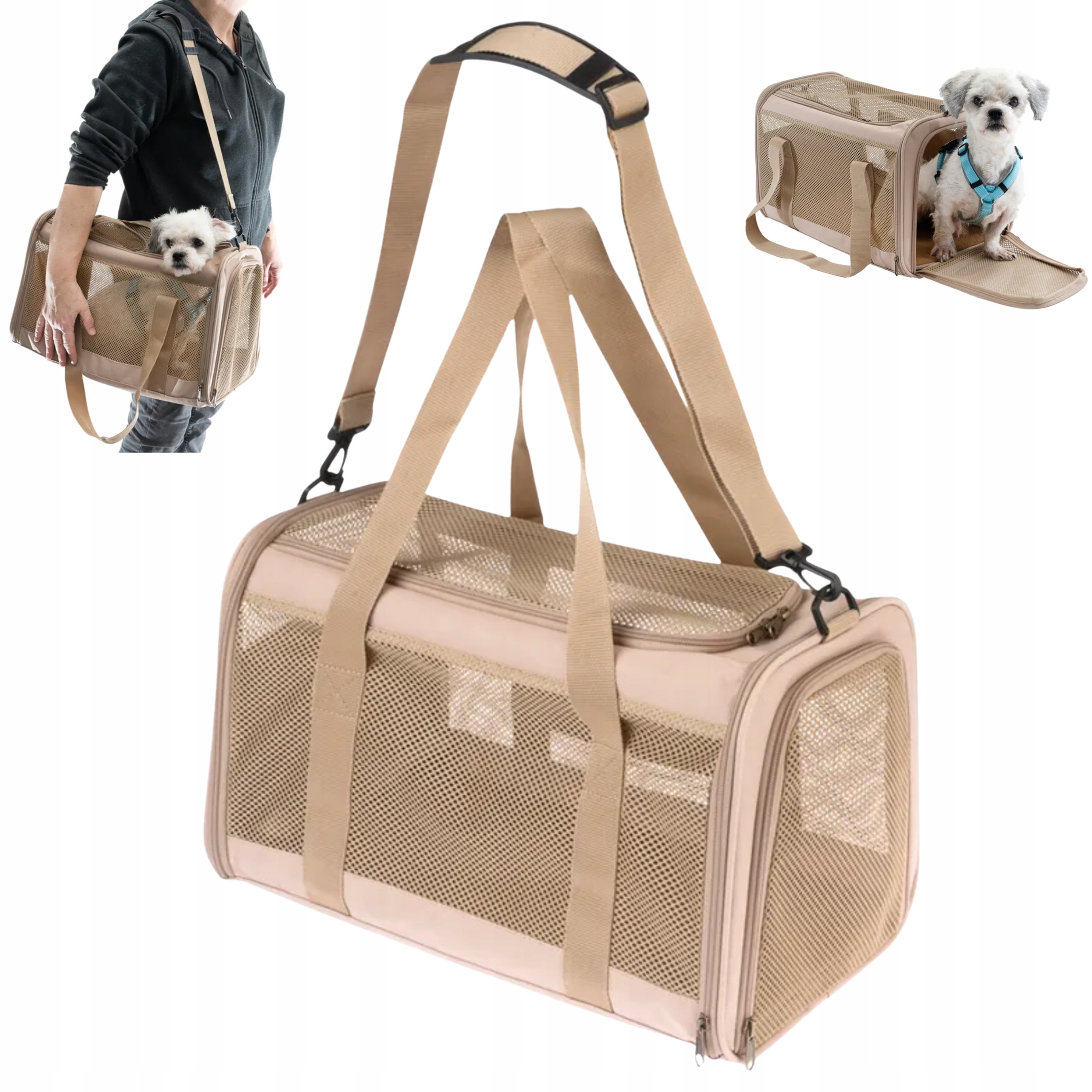 Levně Přepravní taška pro kočky a malého psa Tiaki do 6 kg Skládací Bezpečná