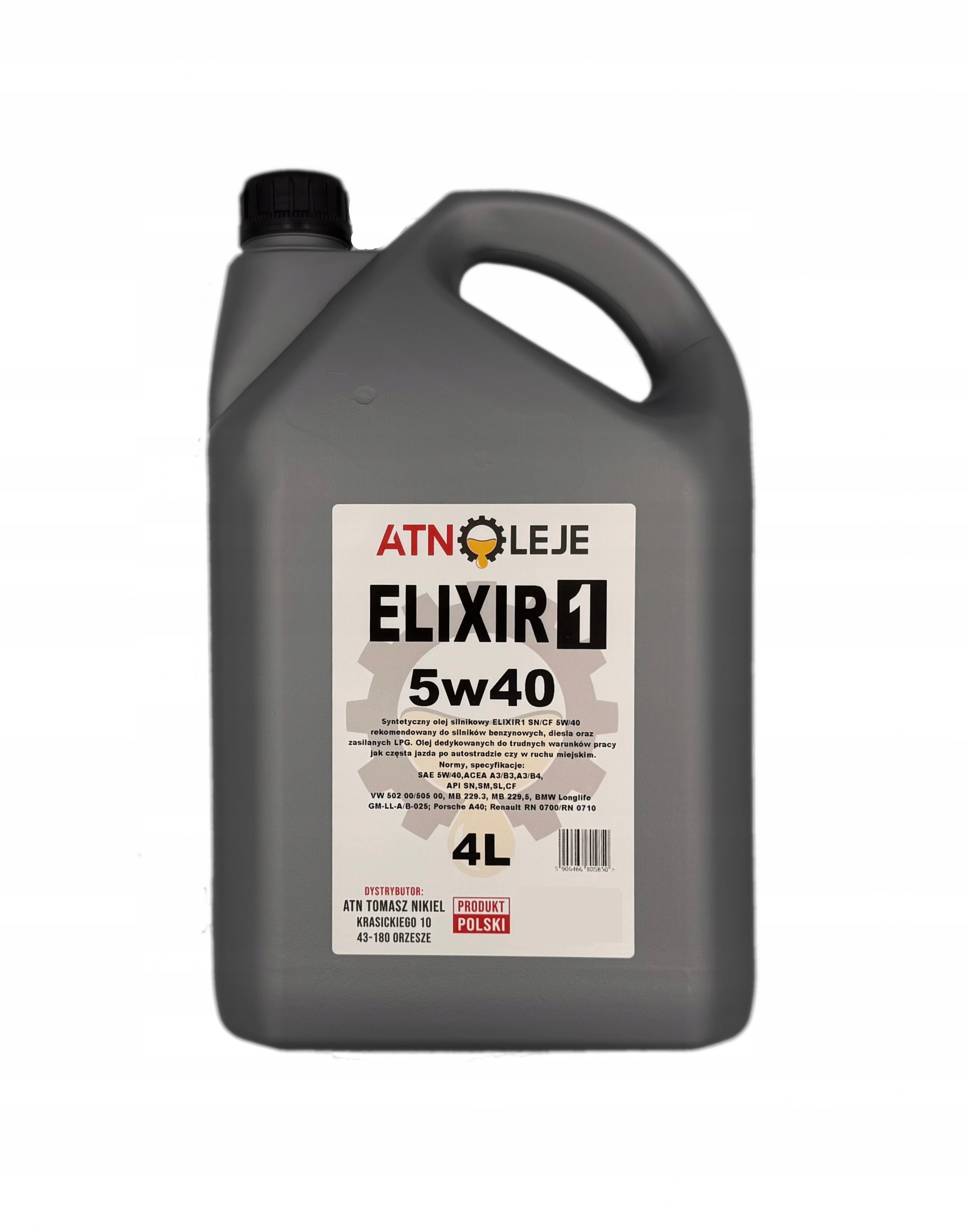 Olej silnikowy syntetyczny ELIXIR1 Sn/cf 5w40 4L