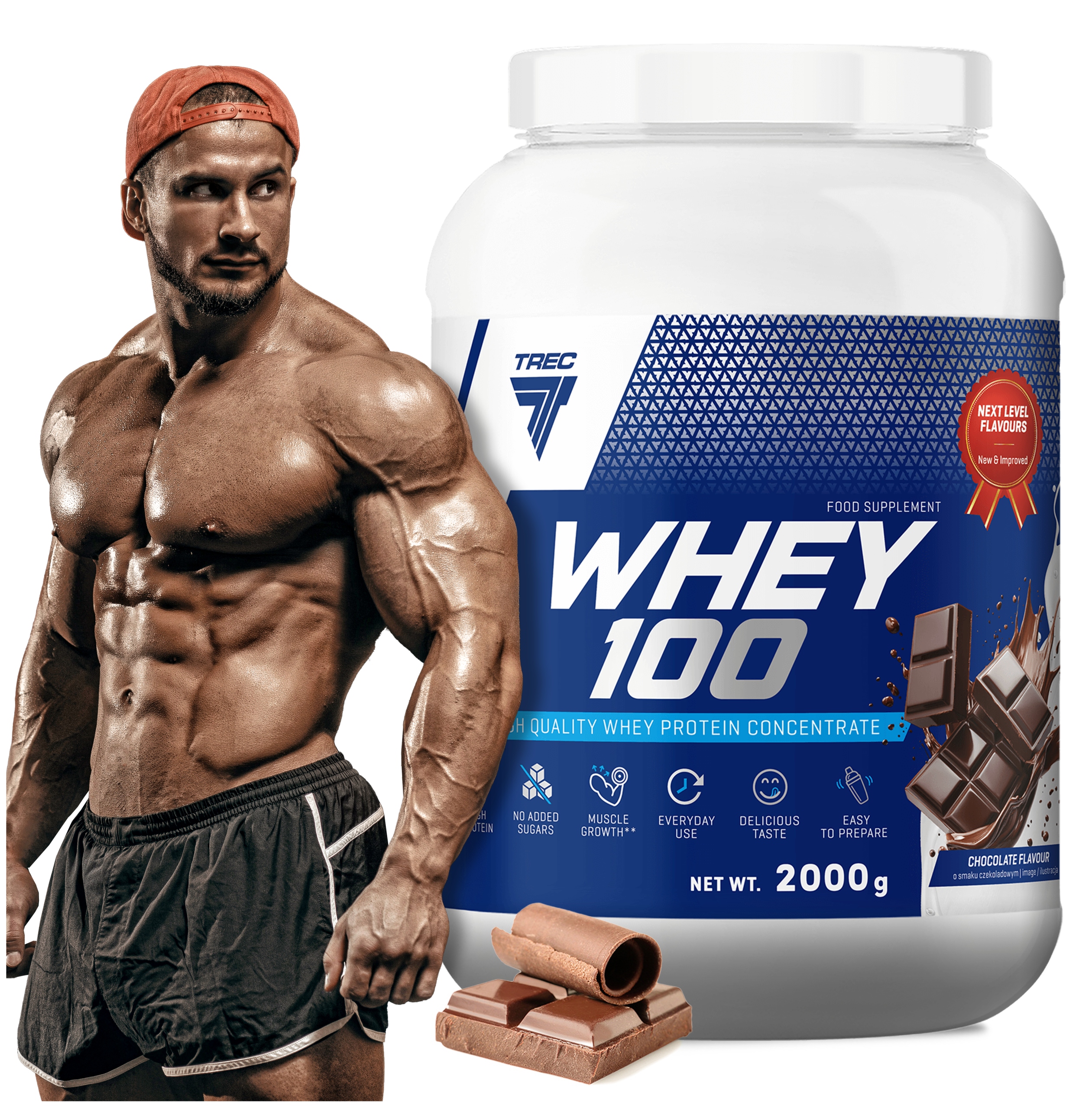 Vynikající Protein Wpc Trec Whey 100 2000 g Bílkoviny Na Hmotu Svaly Pro Trénink