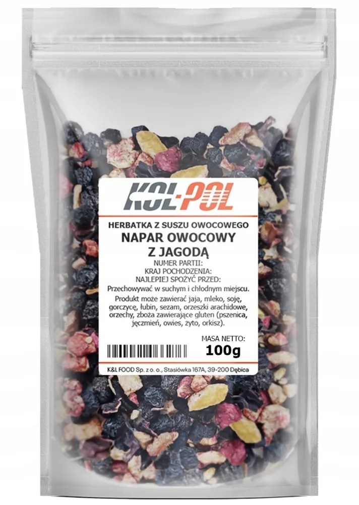 Čaj Ovocný Nálev Borůvka 200g Přírodní sušený čaj kvalita Kol-Pol