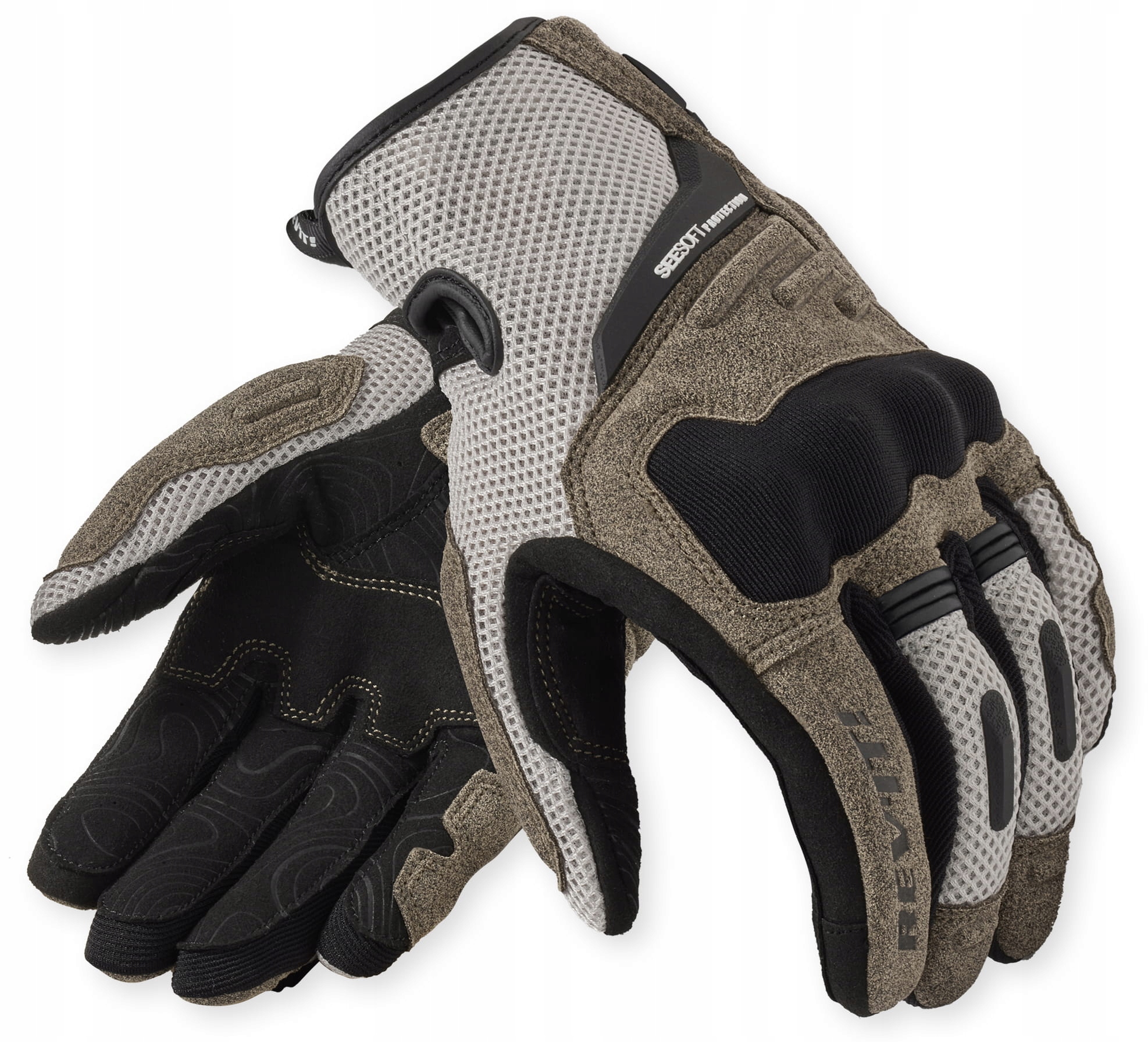 Rev'it Cavern Ladies Sand Black Motocyklové Rukavice Krátke M