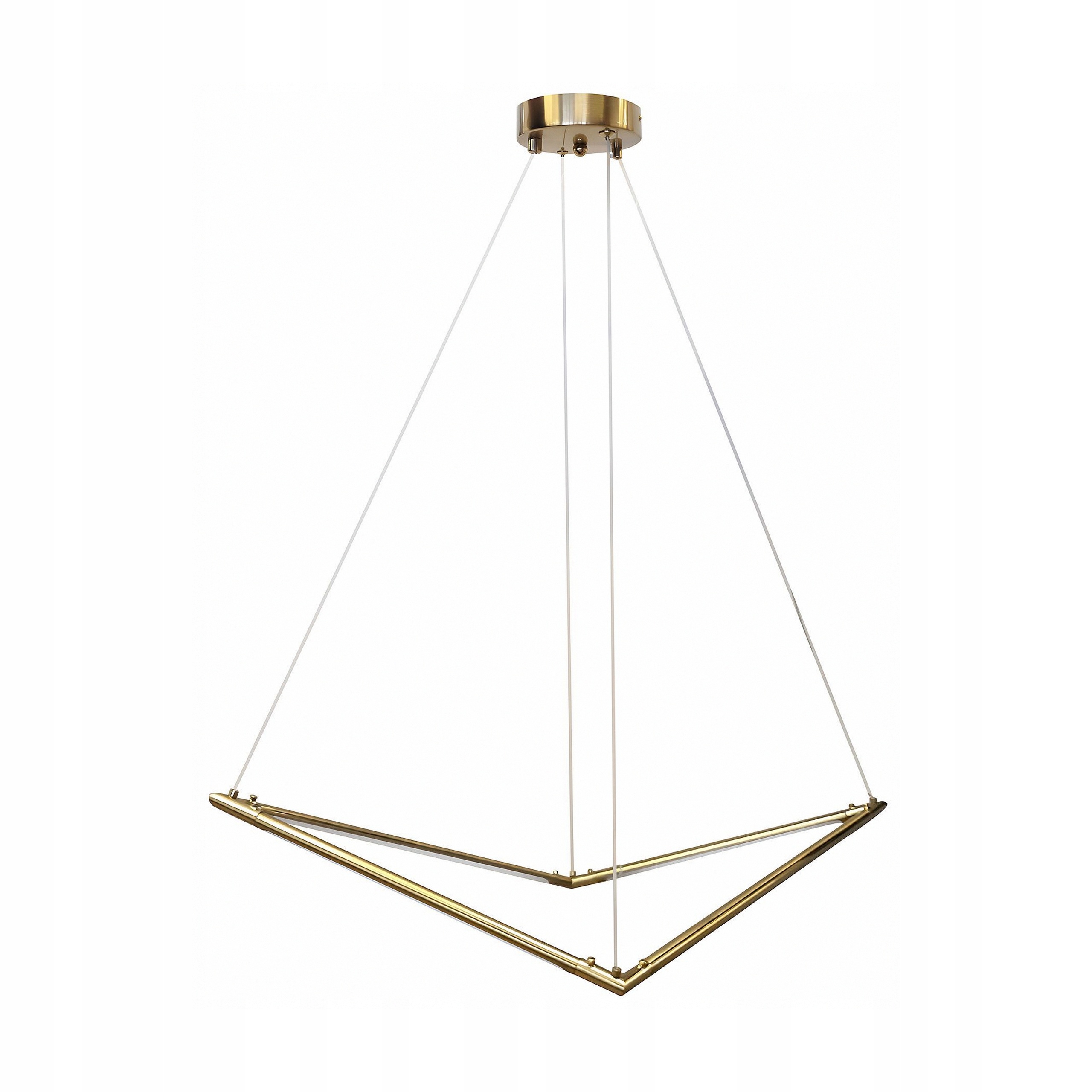 Závesná stropná lampa so zlatom a brúsenou geometrickou Led 83 cm
