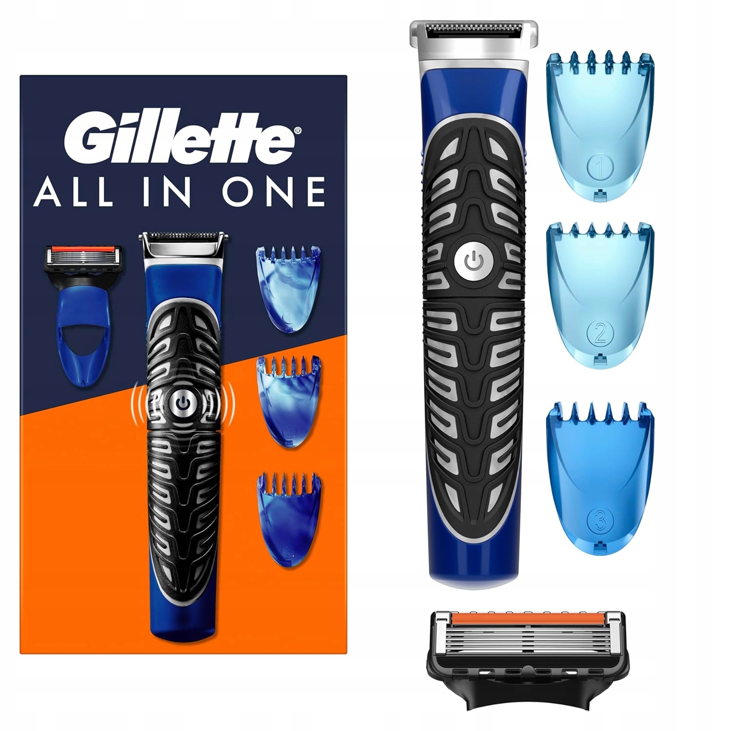 Gillette Fusion5 Styler maszynka do golenia, trymer, 3 grzebienie