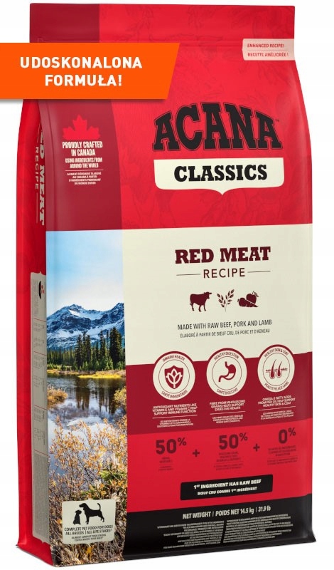 Acana Red Meat Dog 14,5kg Krmivo pro psy s červeným masem 14,5 kg