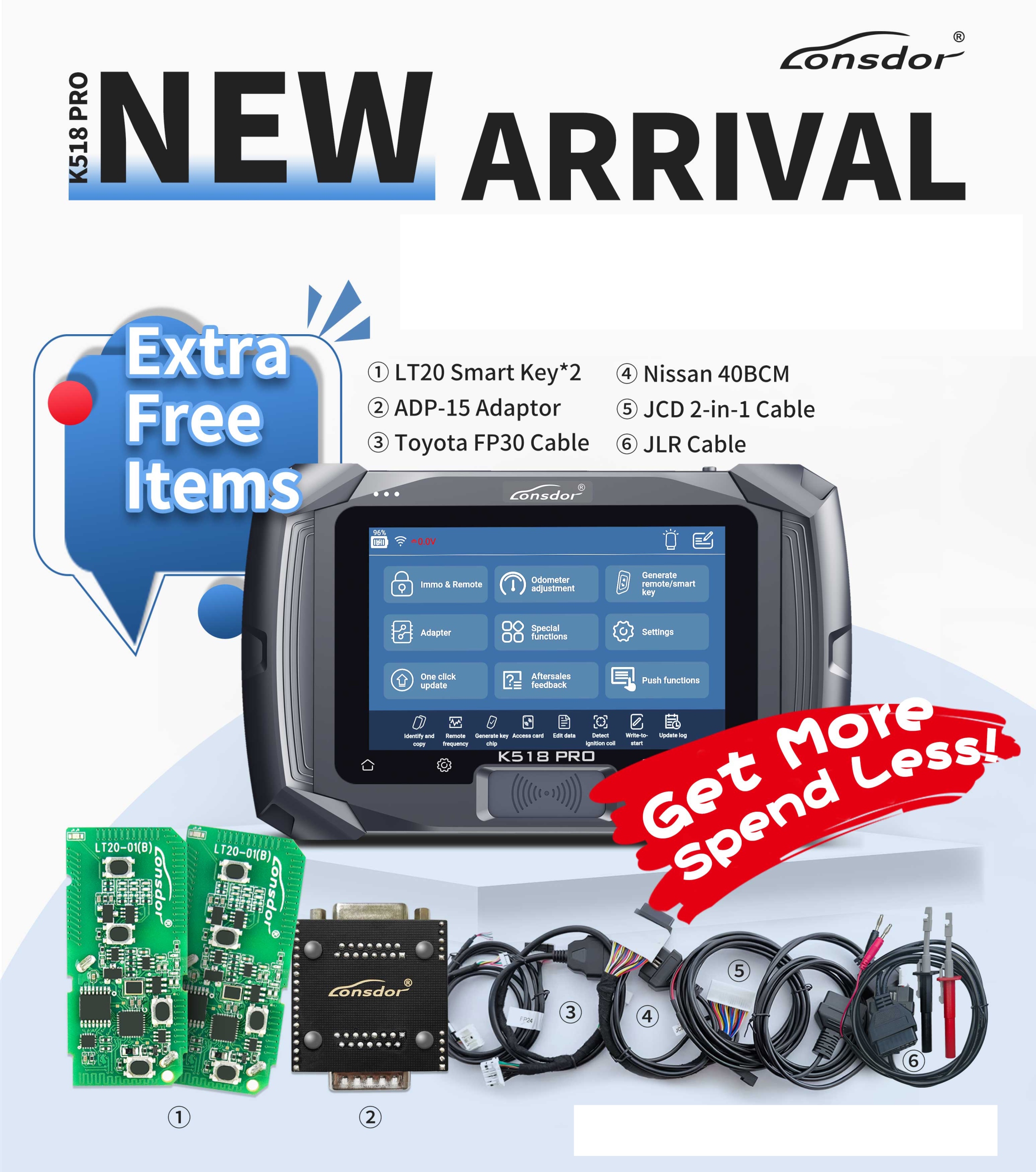 Programator kluczy LONSDOR K518PRO