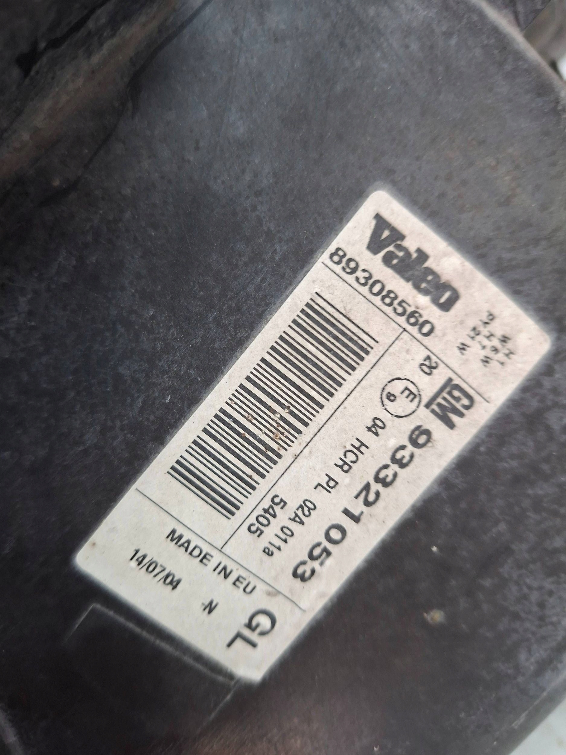 light front right 93321053 OPEL MERIVA A 2003