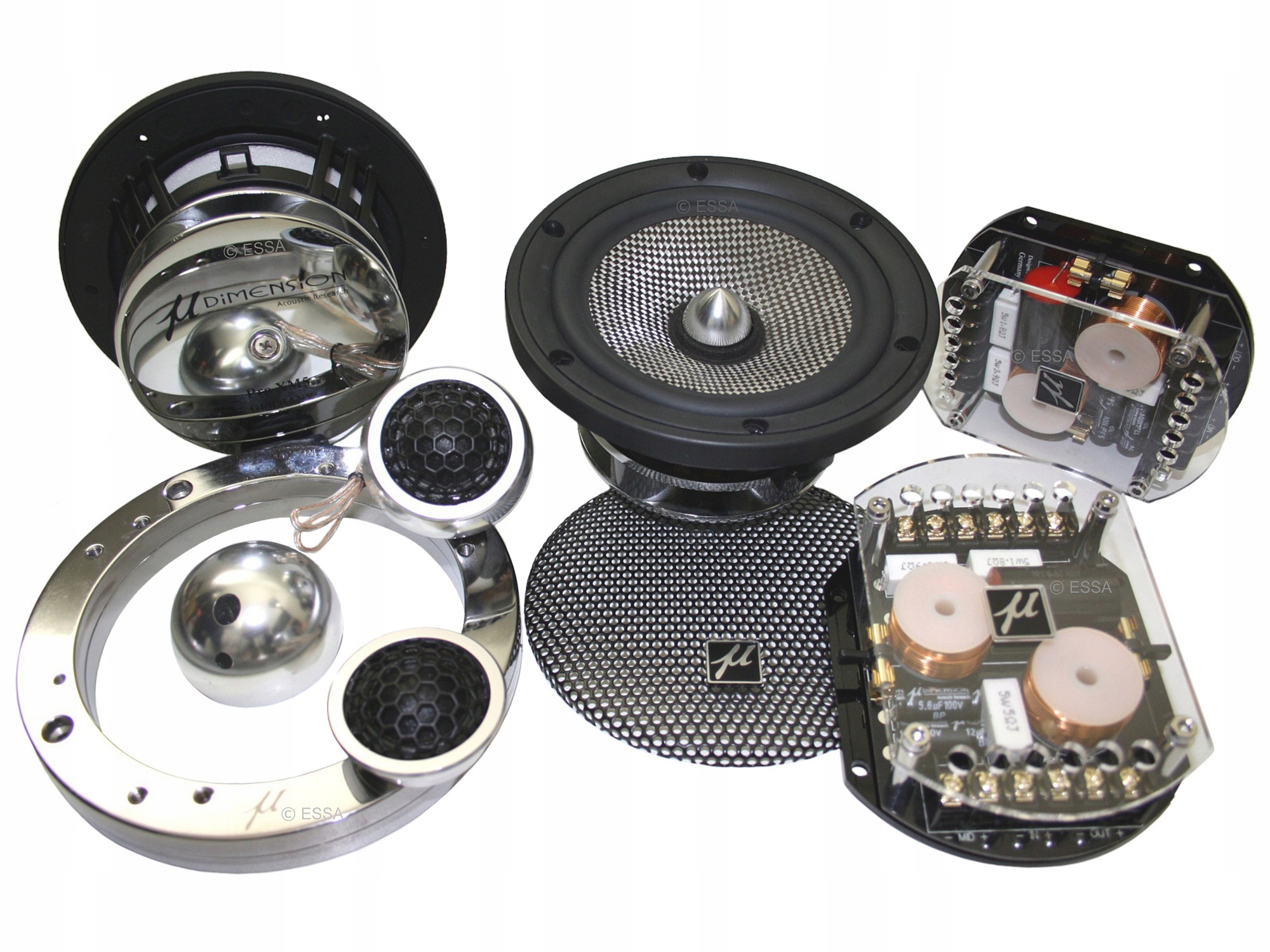 u-Dimension ProX Master 5 Reproduktory do auta 130 mm 2x125 W Vysoká Kvalita