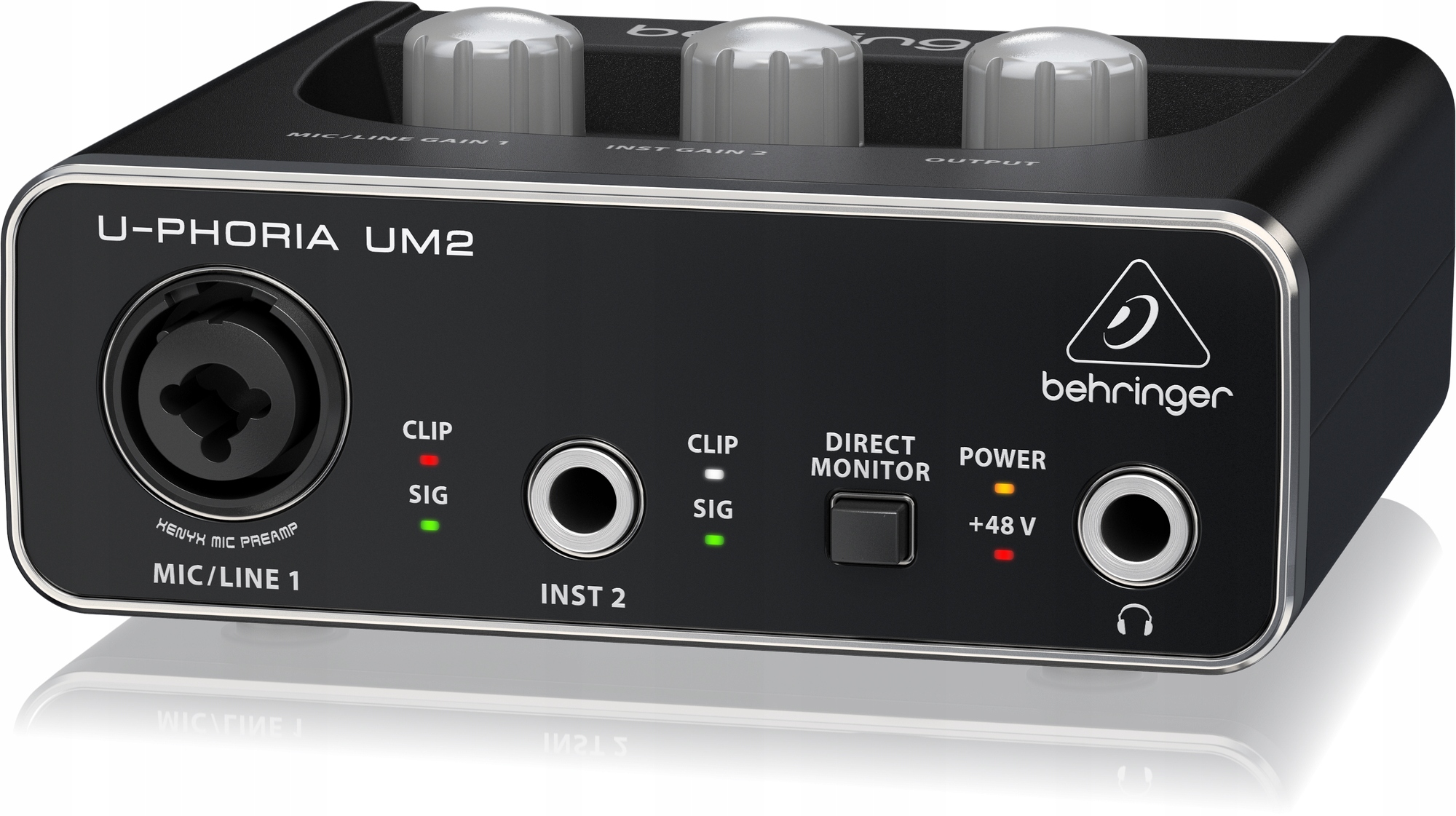 Behringer U-Phoria UM2 USB Audio Interfejs XLR Jack 6,3 mm RCA