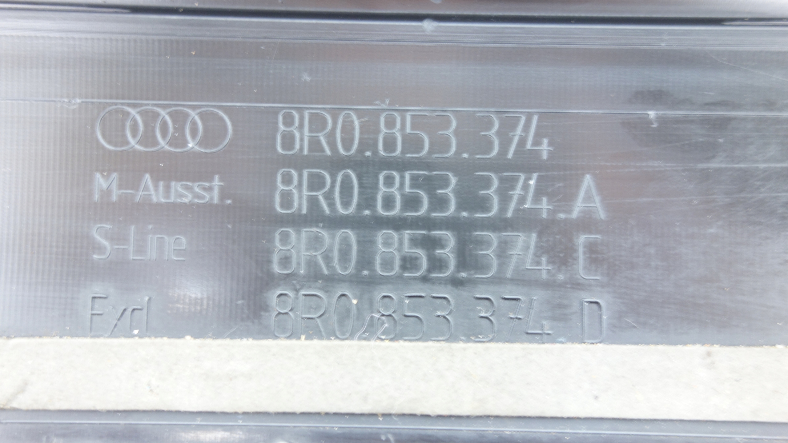 AUDI Q5 SQ5 S-LINE 8R0 2008- moulding threshold right front 8R0853374C