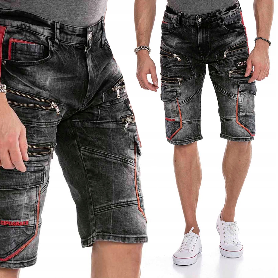 

Spodenki Cipo Baxx Jeansy Bojówki Zamki Skóra