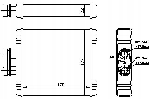 Nissens Ohřívač (175X180X35) Audi A1 Seat Cord