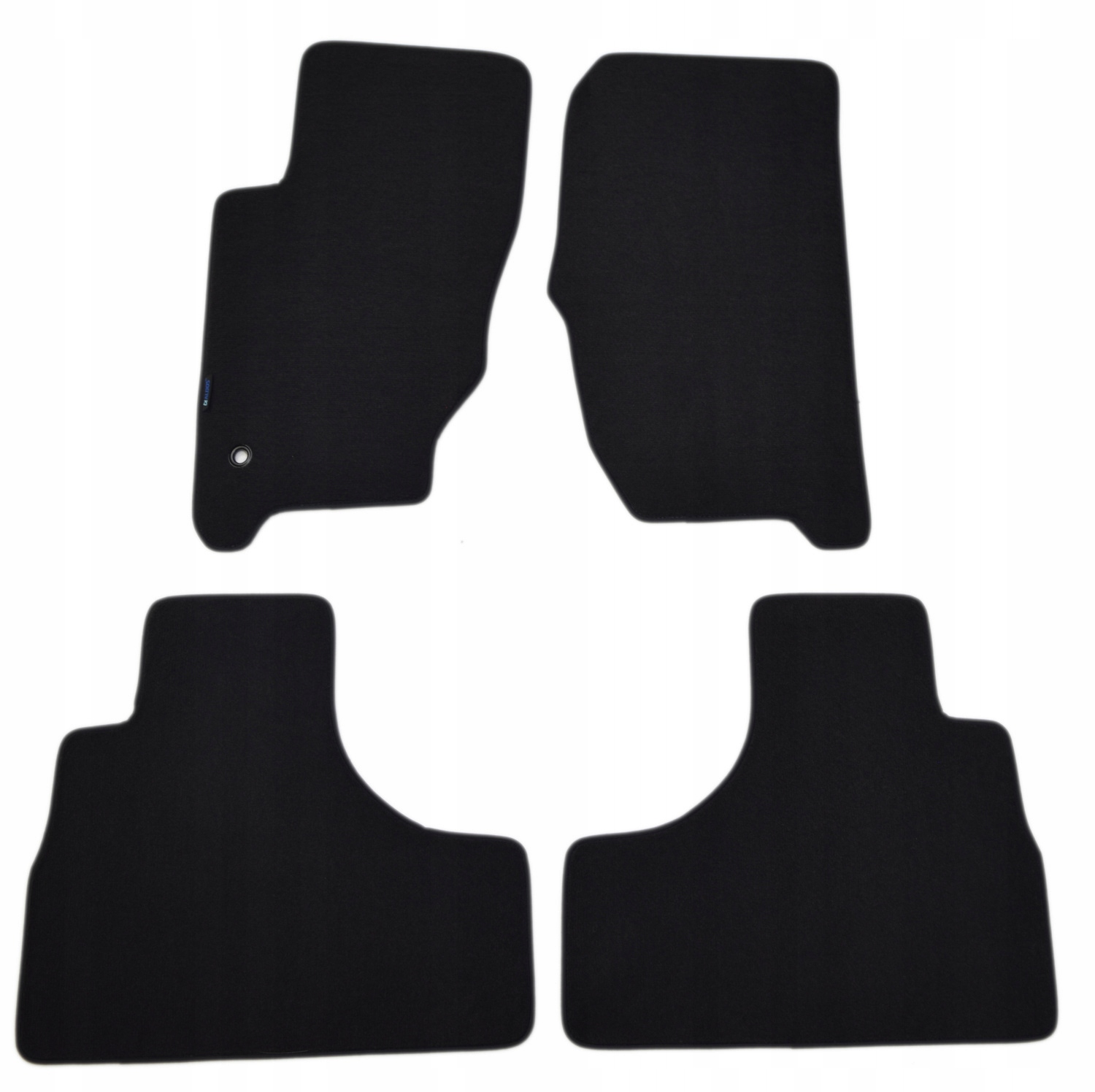 Černé velurové koberce Diamond, Lamówka Jeep Liberty Kj 01-07r.