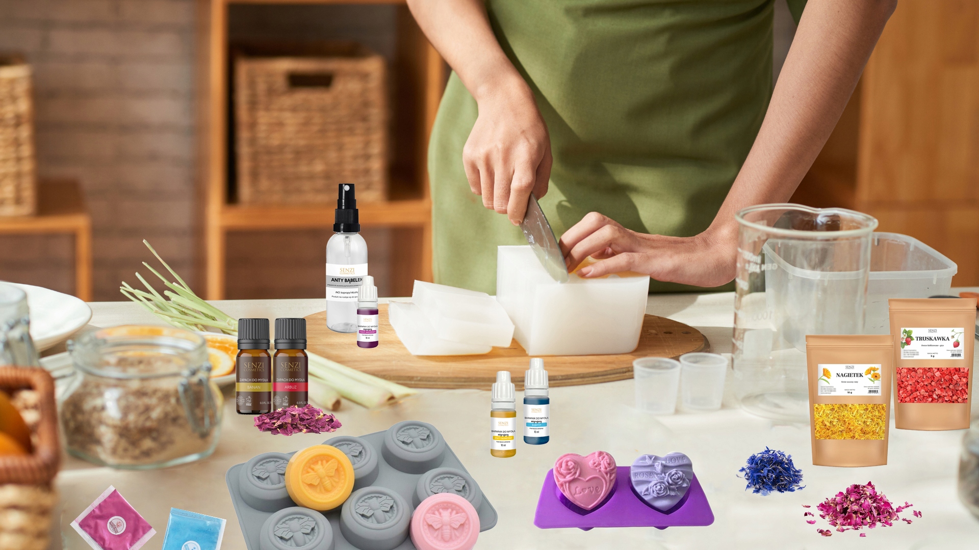 Barwnik W Płynie do Bazy Mydlanej Mydła Kosmetyczny ZIELONY PISTACJOWY 10ml Marka Senzi Cosmetics