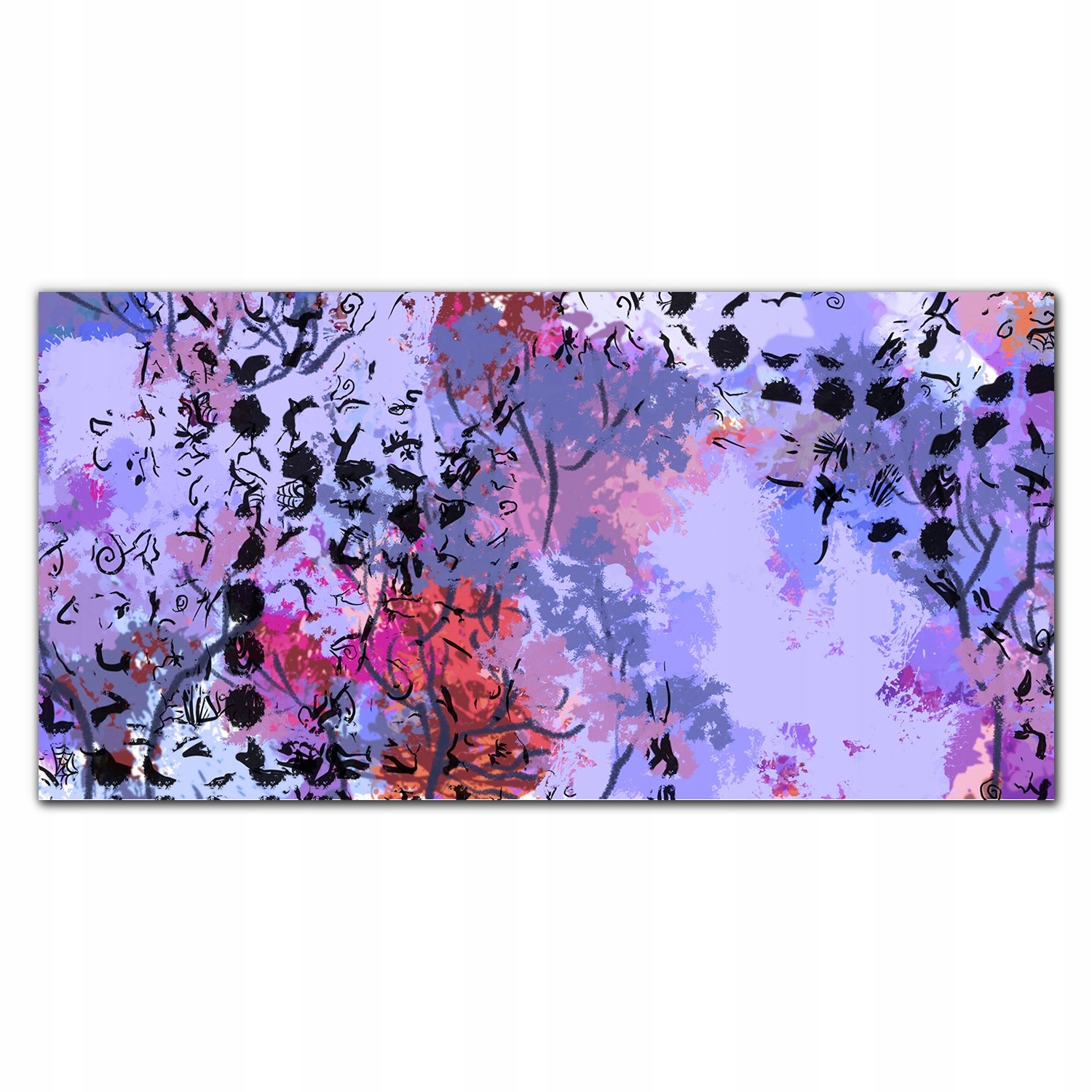 

Obraz z nadrukiem nowoczesny 120x60 Czarne plamy