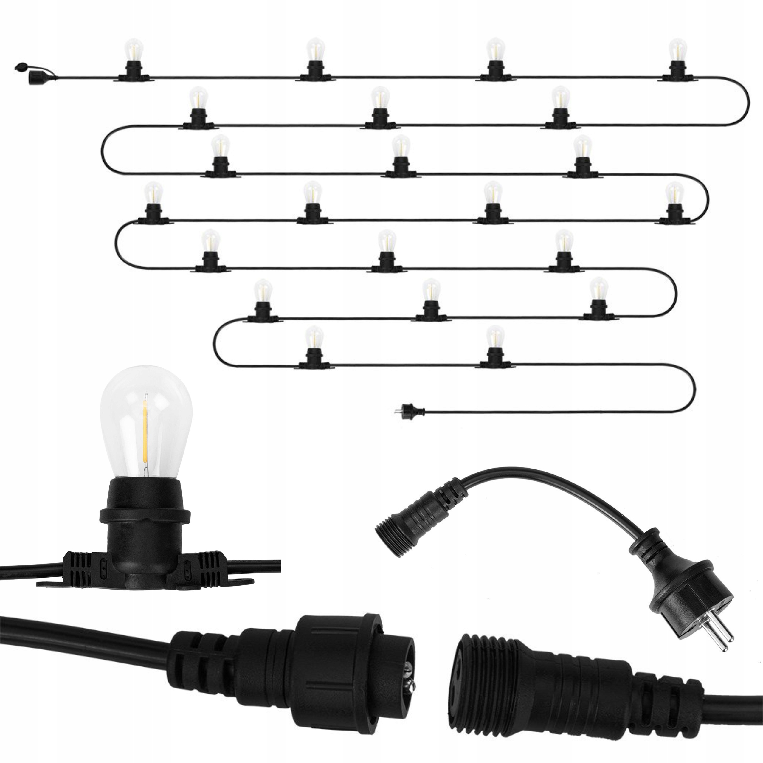 Neo Zahradní Girlanda 20 M 22 Žárovek Filament 2700 K IP65 E27 99-106
