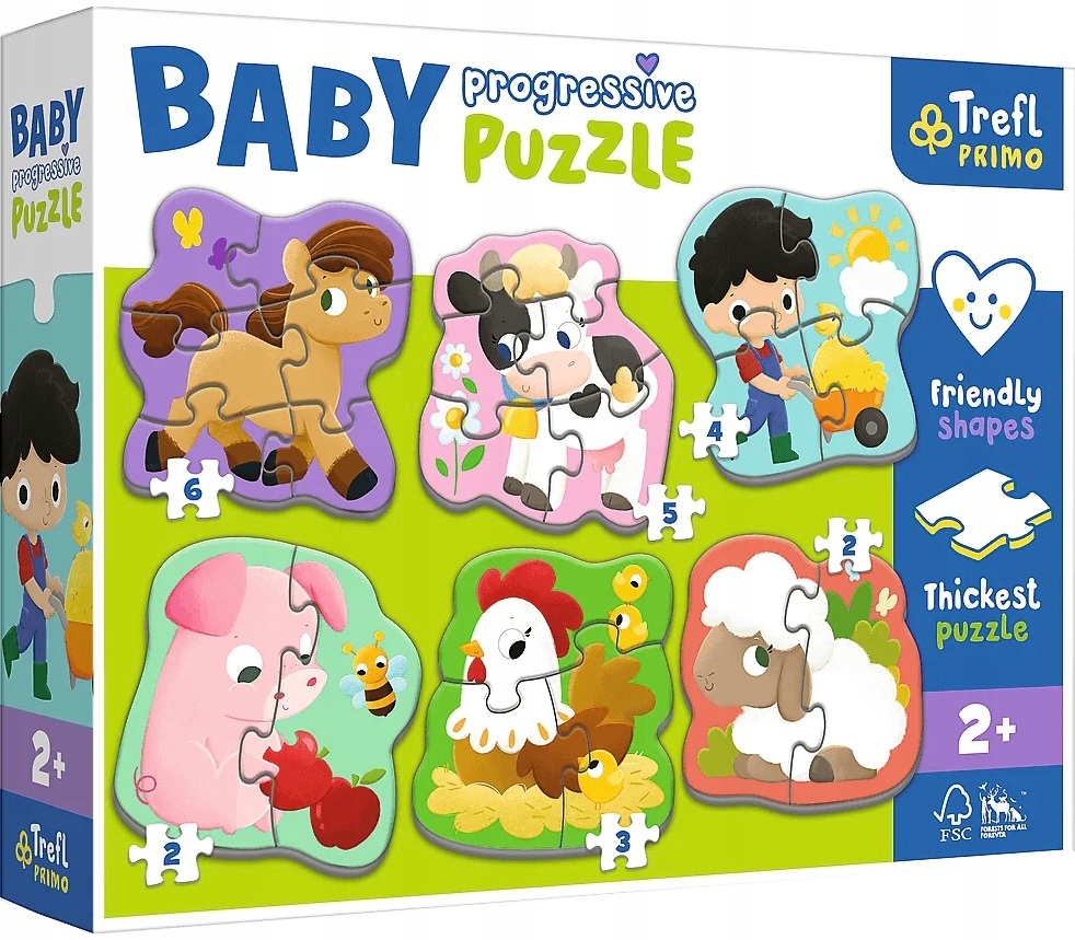 

Trefl duże puzzle baby progresywne farma zwierzęta