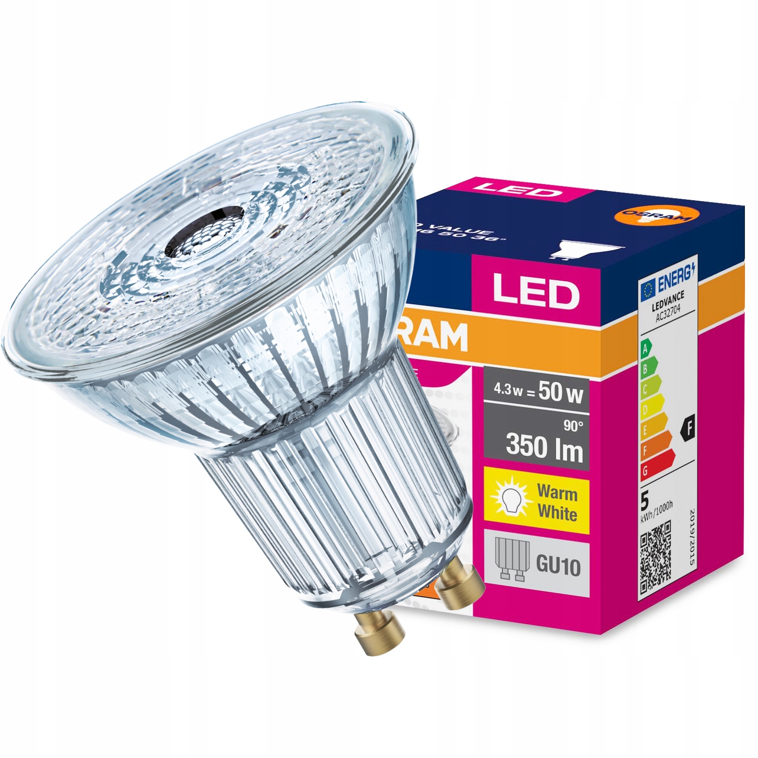

Żarówka Led GU10 4,3W 50W 350lm 3000K 36° Osram