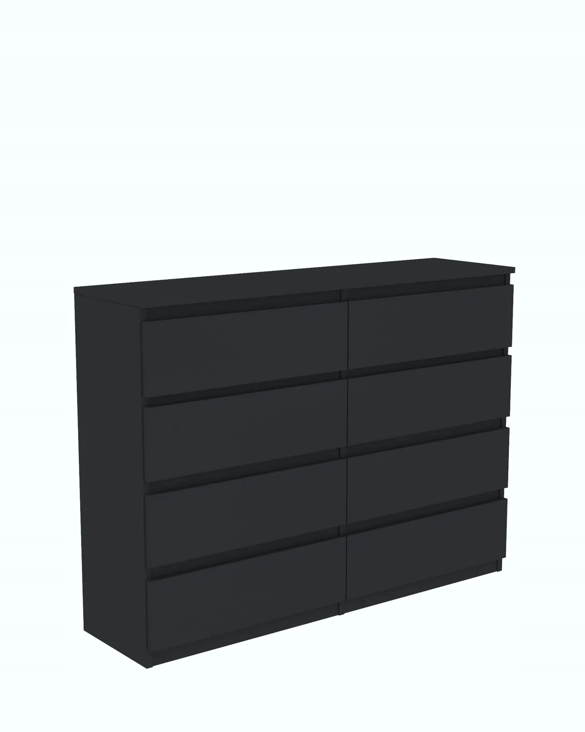 Komoda czarna z szufladami 120cm 8 szuflad do sypialni salonu Producent