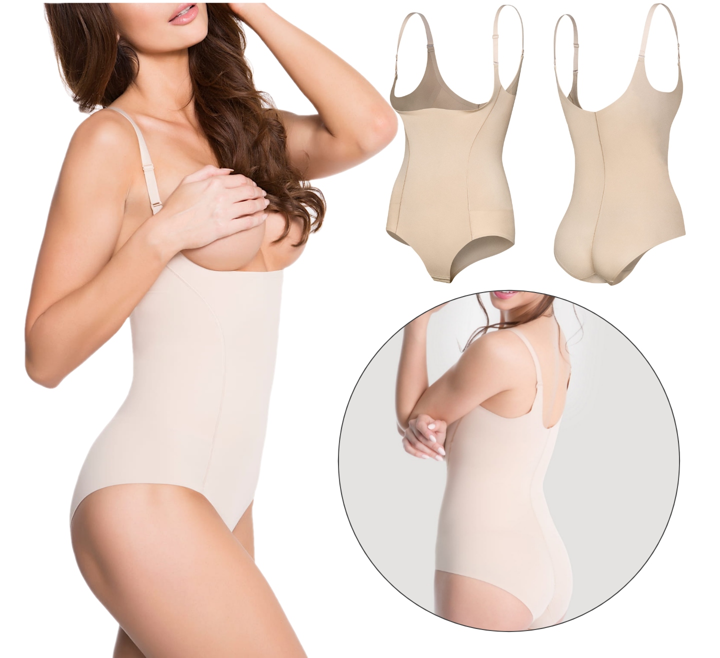 

Wyszczuplające body pod biust Julimex 219 XL beż