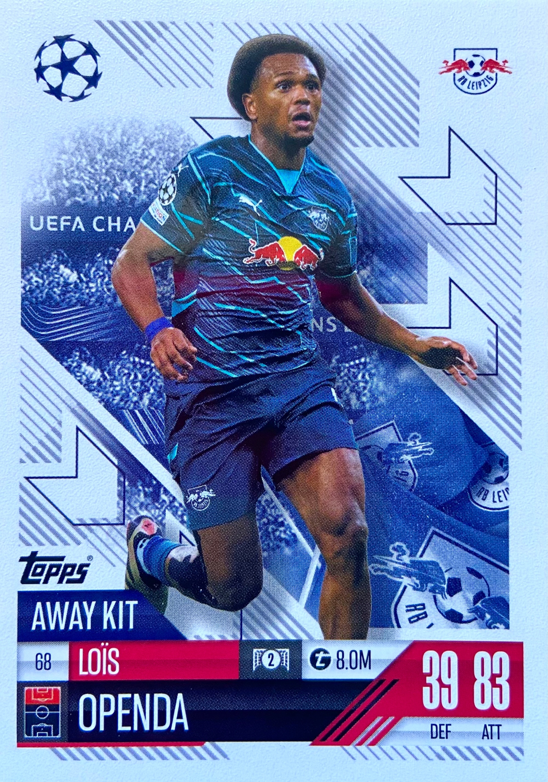 Match Attax Extra 2024/25 2025 Away Kit 68 Lois Openda Rb Leipzig