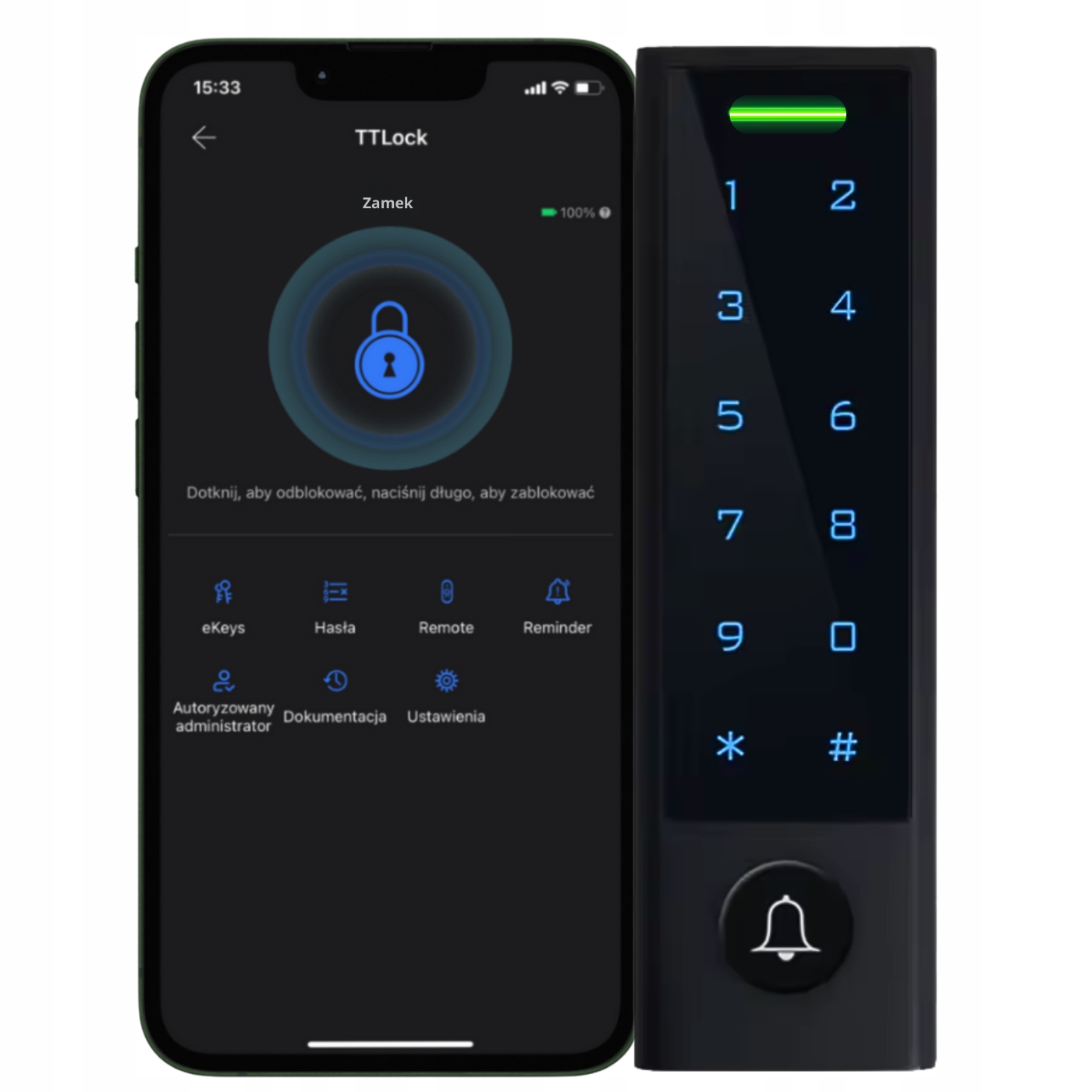 Elektronický Zámek Na Dveře Branky Kód Ttlock Čtečka Karet Vnější Rfid