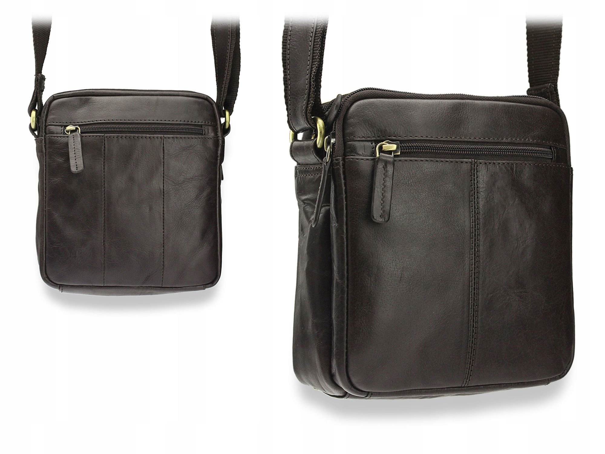 Pánská kožená kabelka Přes Rameno Visconti Přírodní kůže S-8 Hnědá