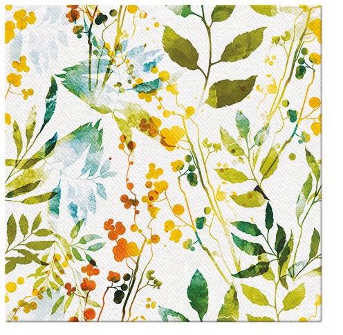 

Serwetki flizelinowe Watercolor Liście 50SZT