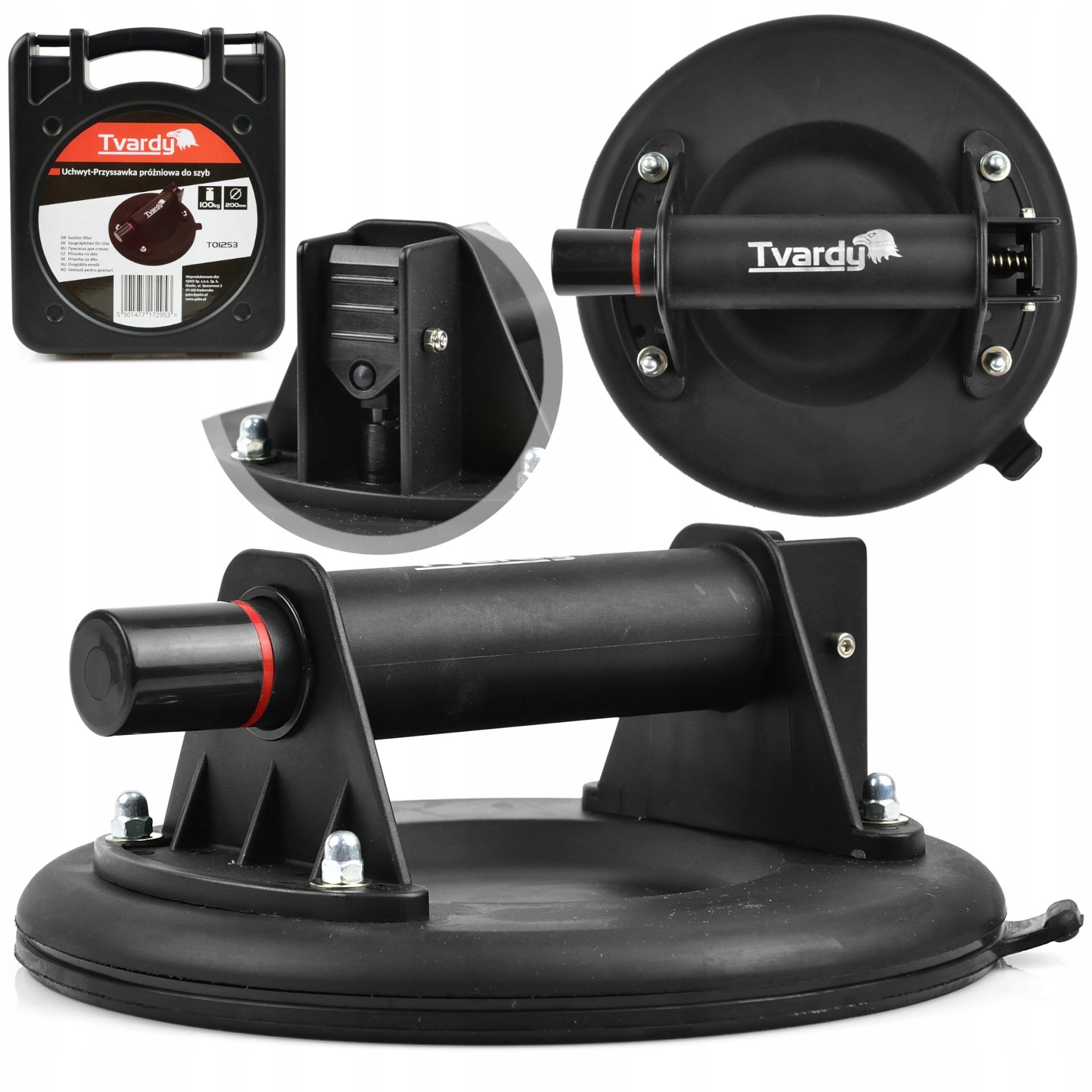 Держатель-вакуумная присоска для стекол 200 мм 100 кг