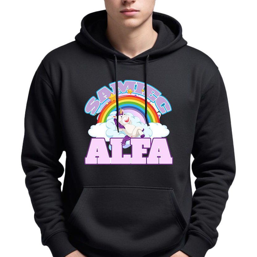 Mikina Černá S Kapucí Skvělé Jako Dárek| Samec Alfa Zábavný Vzor S