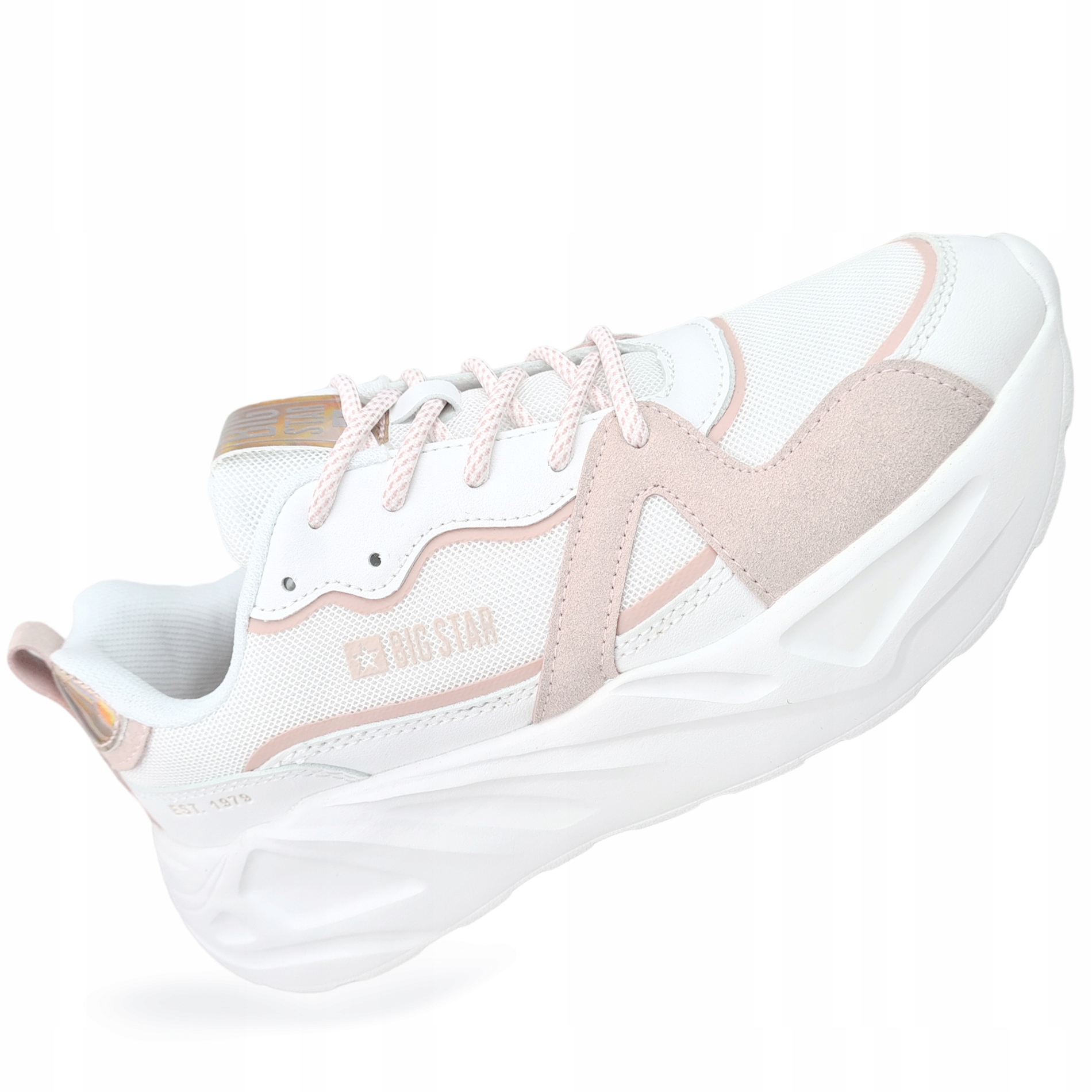 

buty damskie Big Star białe różowe JJ274602 36