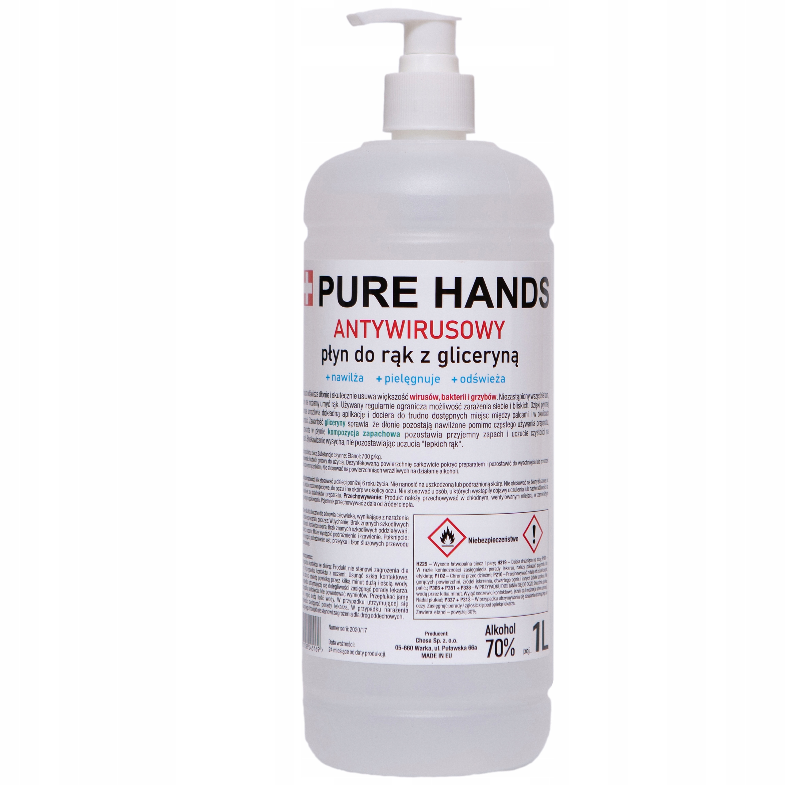 

Płyn Do Dezynfekcji Rąk I Skóry Pure Hands 70% 1l