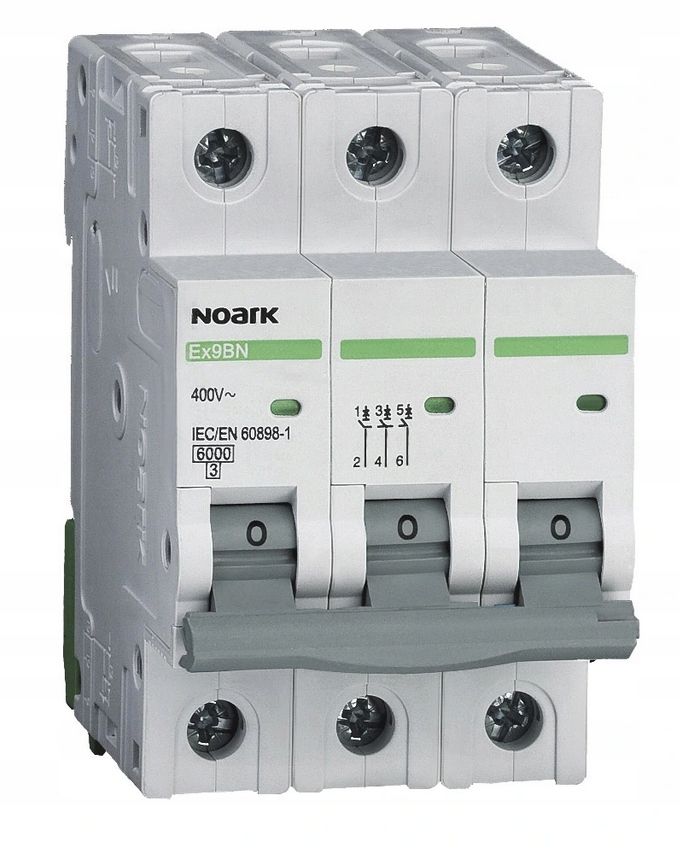 

Noark Wyłącznik nadprądowy 3P B16A 6kA Ac 100053