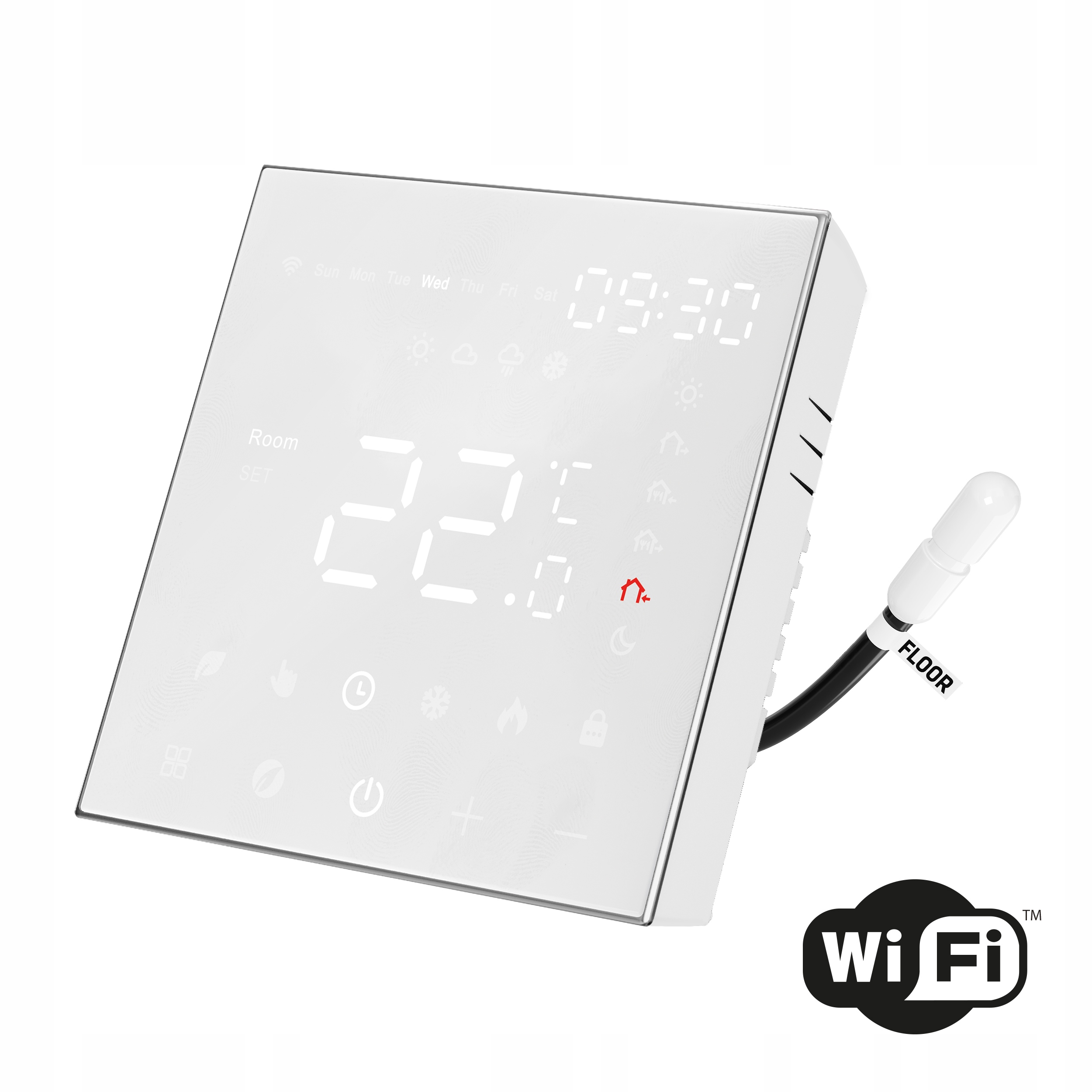 Termostat programowalny HD-T400.W z komunikacją Wi-Fi biały