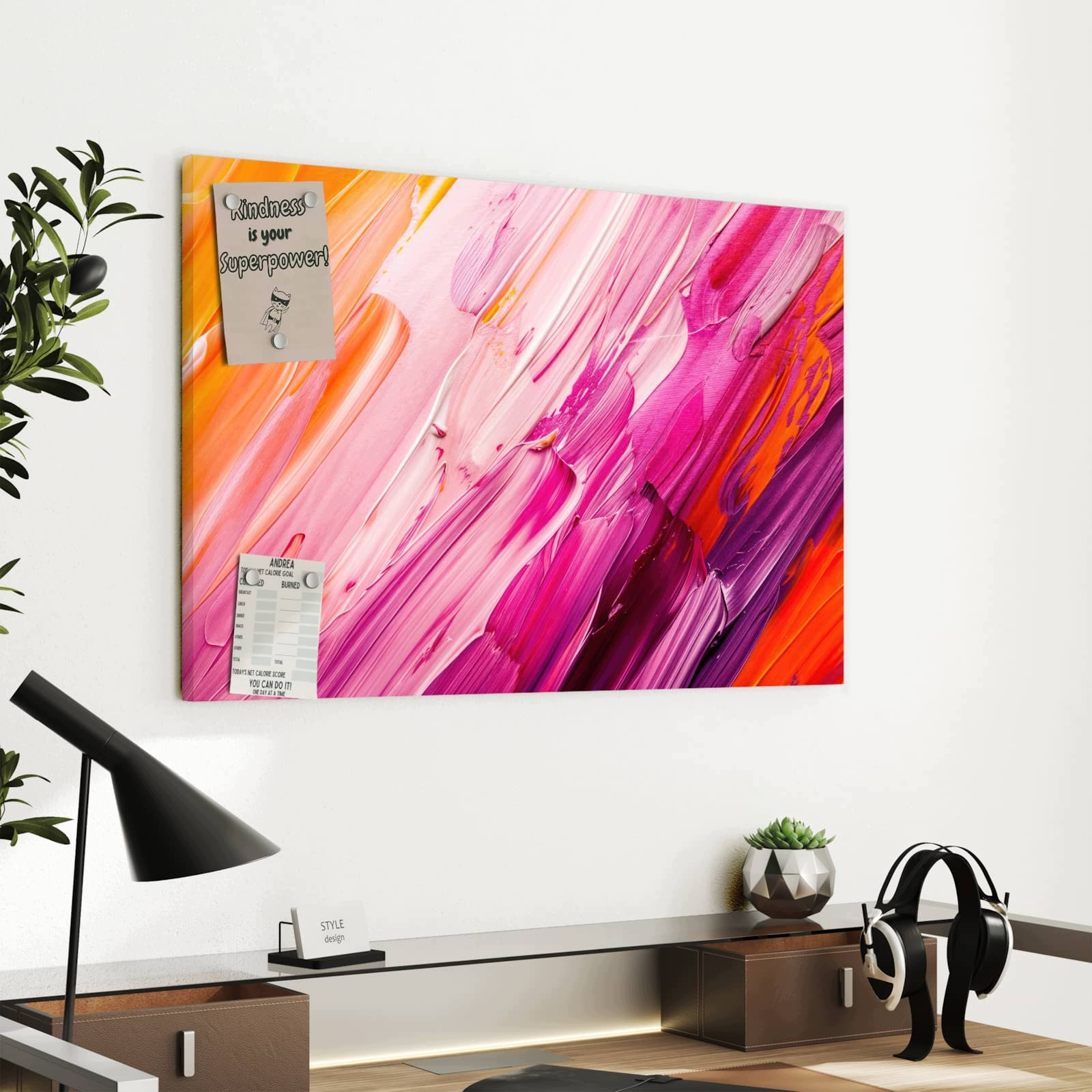 Magnetická tabule Tahy štětce 60 × 40 cm