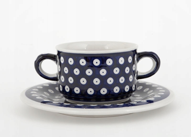 

Bulionówka ze spodkiem Bolesławiec Kropki 42