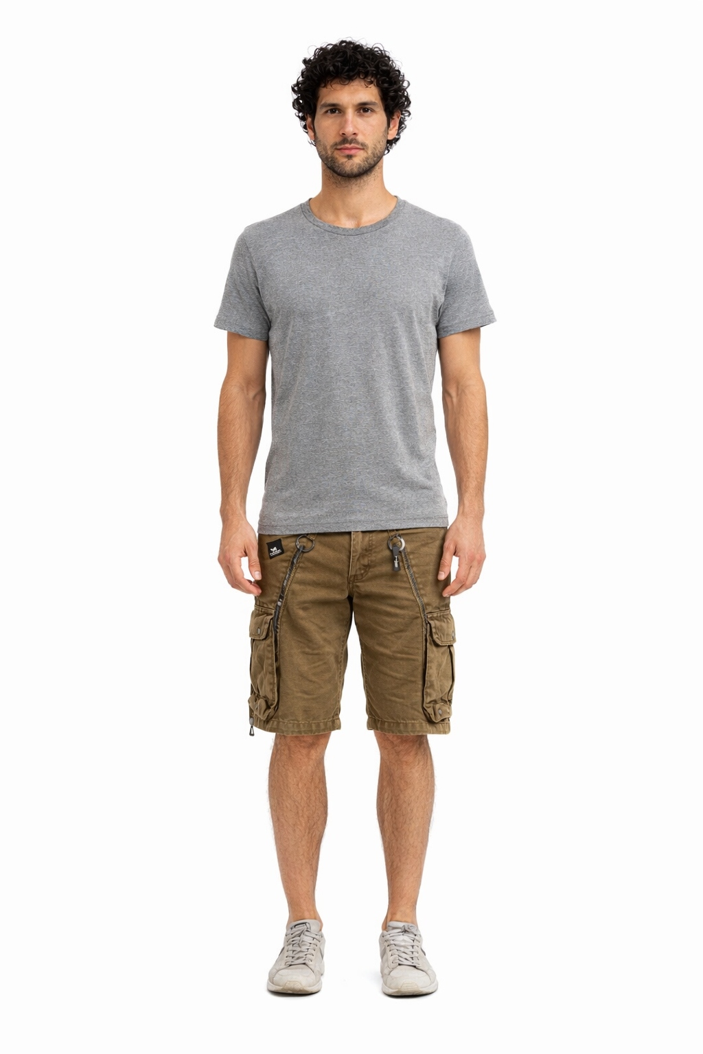 Alpha Industries Hnědé Kraťasy Kapsáče S Páskem A Manžetou 33 I2A