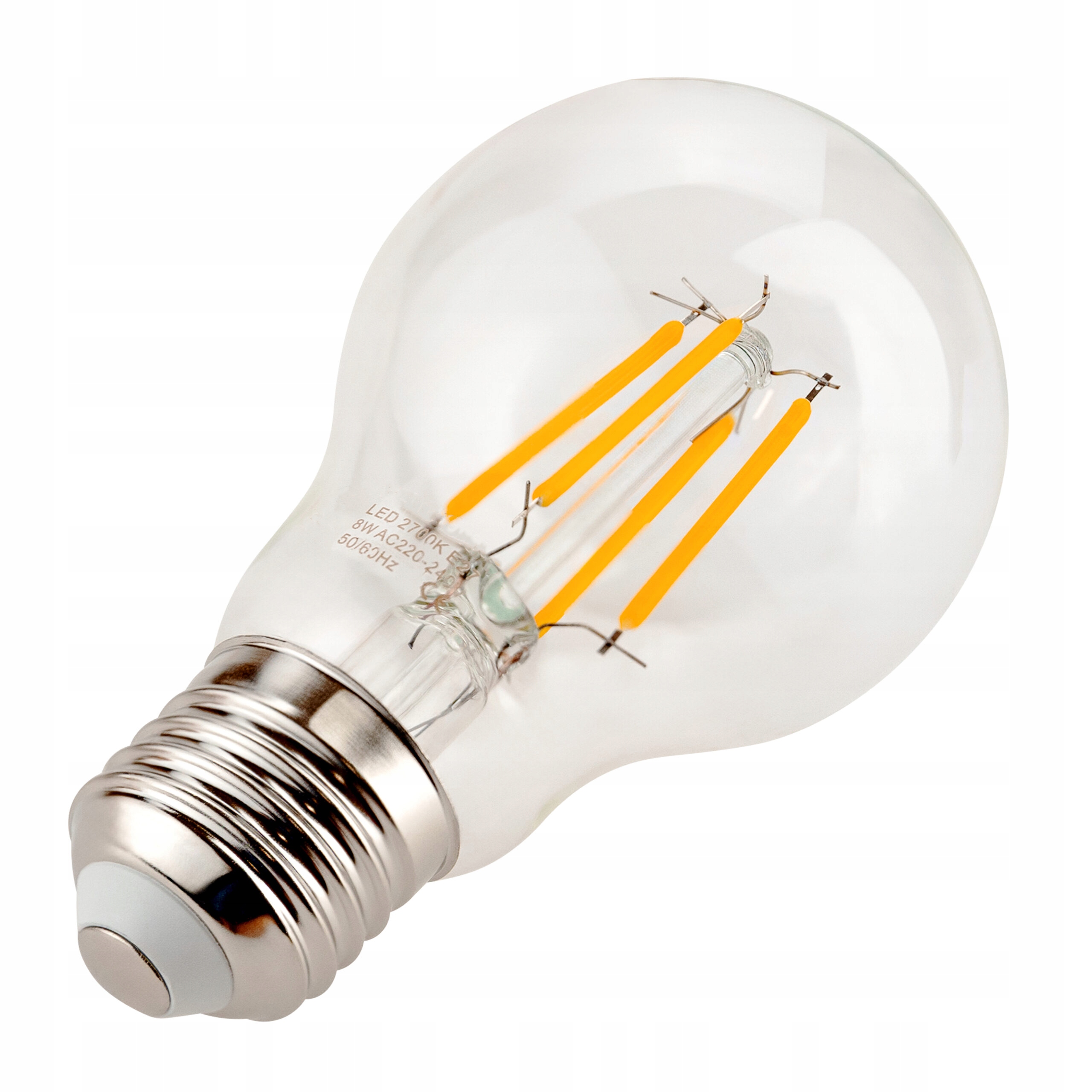 ŻARÓWKA LED E27 FILAMENT 8W BIAŁA CIEPŁA Retro Vintage