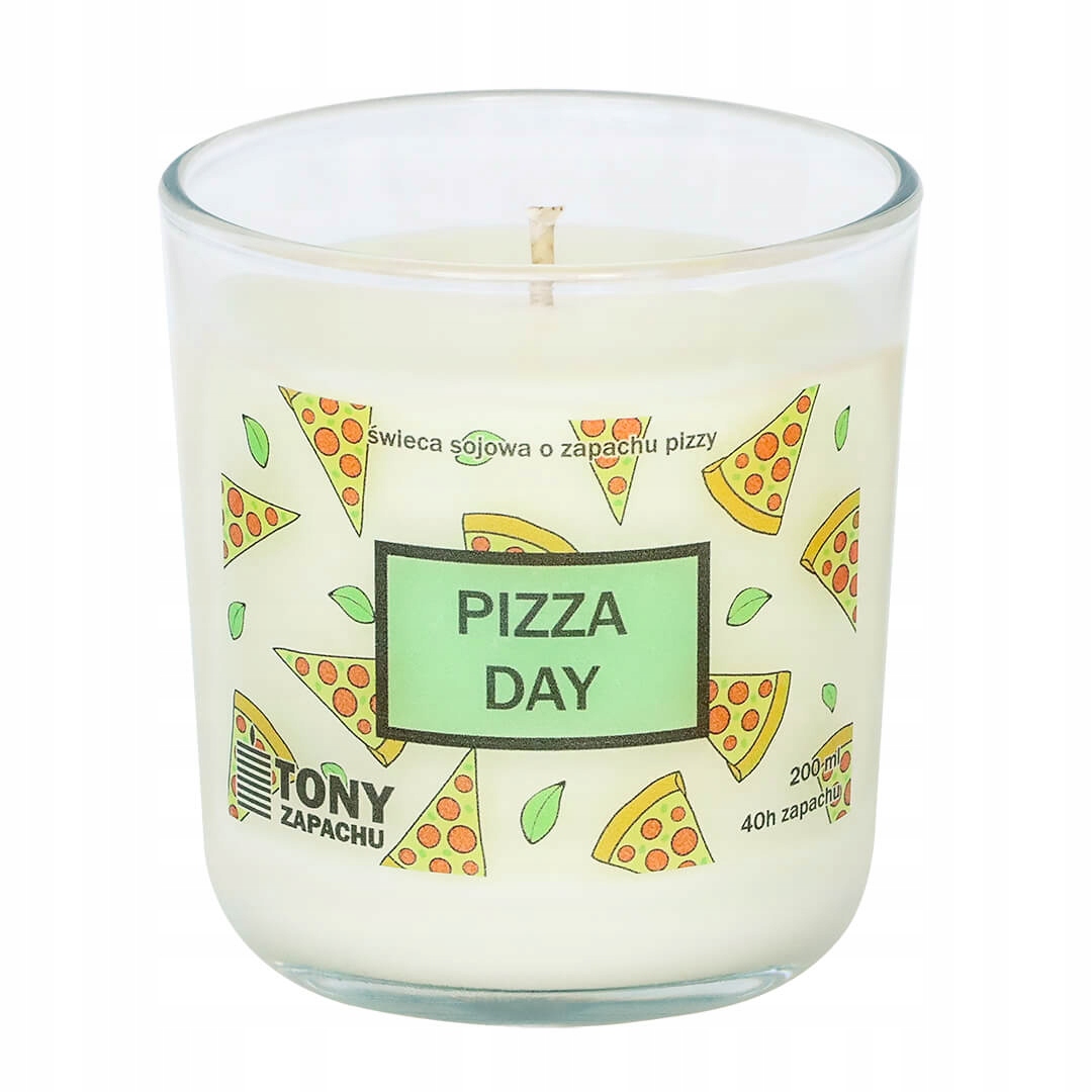 Sójová svíčka Pizza Day ve opakovaně použitelné skleněné dóze, suvenýr