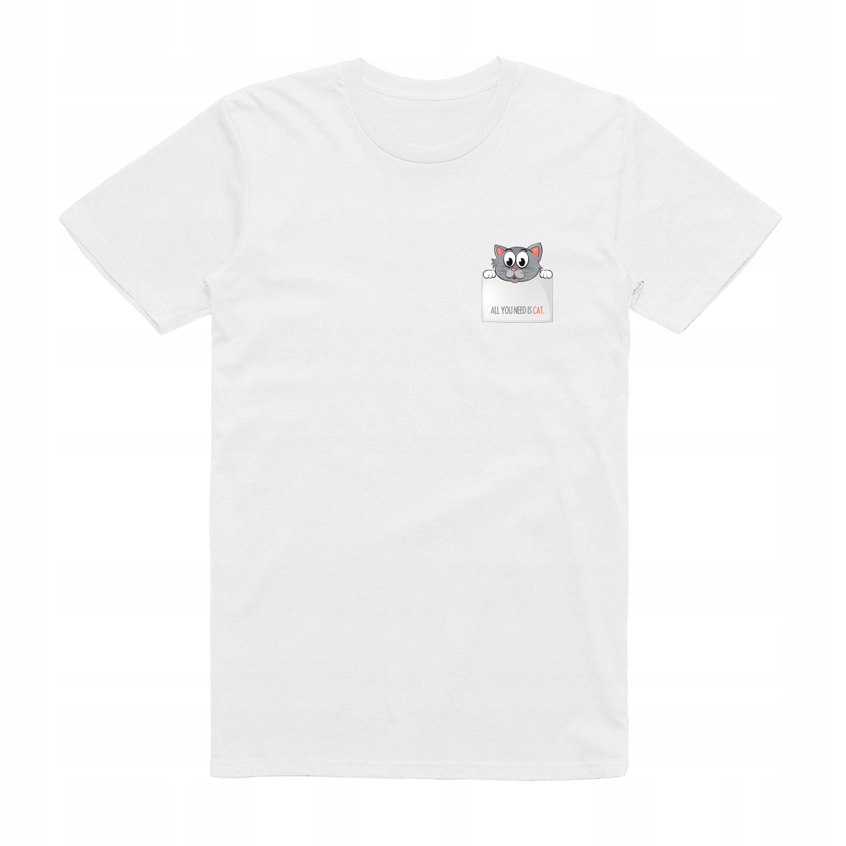 

M - Koszulka T-shirt Kot W Kieszonce Koty Kociara