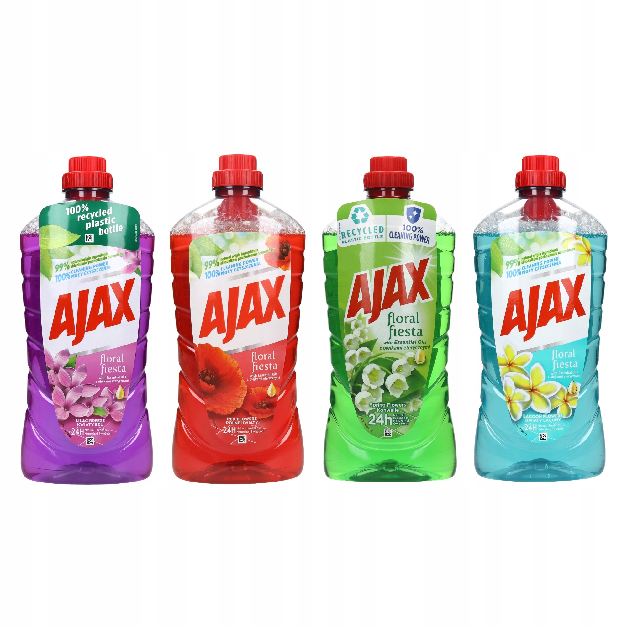 

Płyn uniwersalny 1l Ajax mix zapachów 4 szt.