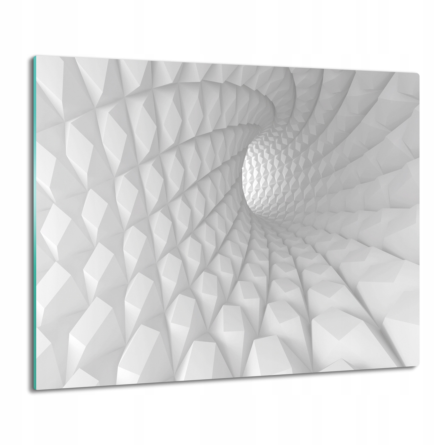 skleněná kuchyňská krytka Spirála tunel 3D 60x52