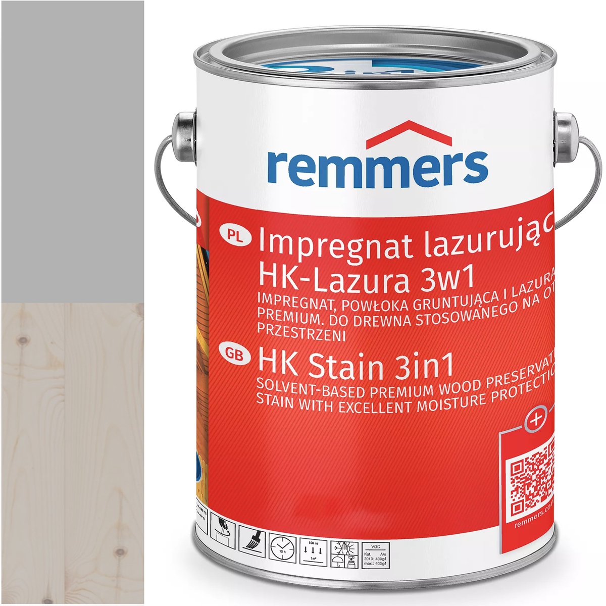 Remmers HK-Lasur Ochranná lazúra na drevo Ral 9006 Aluminium Strieborná 20L