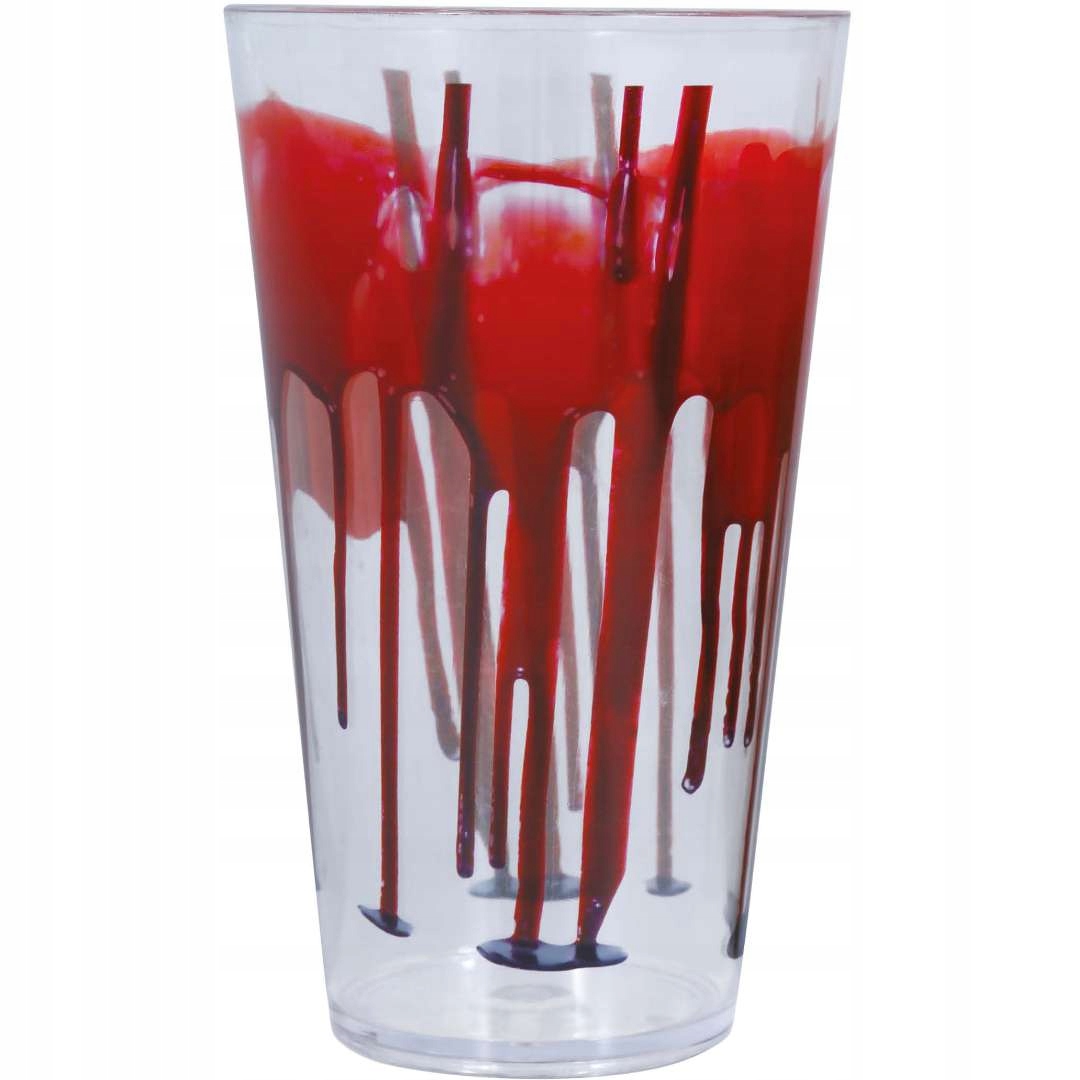 ZAKRWAWIONA SZKLANKA krew halloween dekoracja