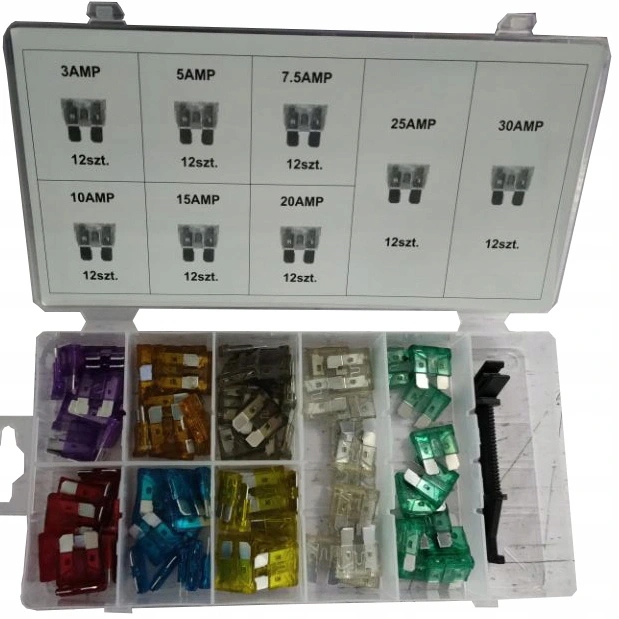 ZESTAW BEZPIECZNIKÓW SAMOCHODOWYCH 97 EL + CHWYTAK