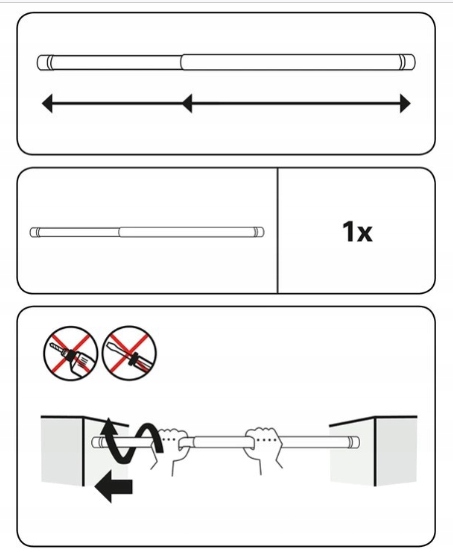 DRĄŻEK ROZPOROWY PRYSZNICOWY TELESKOPOWY KARNISZ Średnica 25 mm