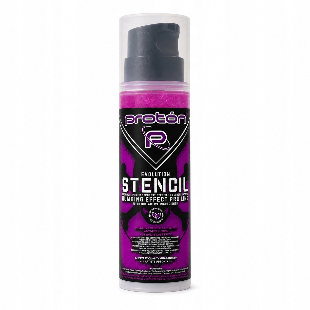 Proton Evolution Stencil gel na odrážení tetování s numbingem 250 ml